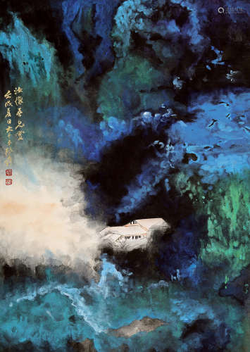 张大千（1899～1983） 1982年作 云萍积翠 镜心 纸本设色