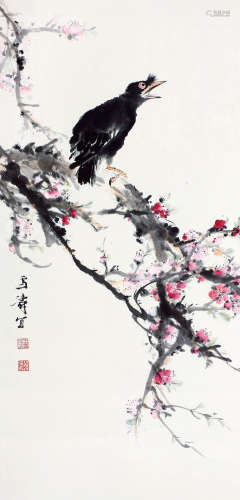 王雪涛（1903～1982） 鸣春花开 立轴 纸本设色
