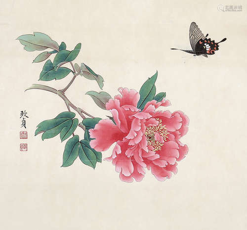 俞致贞（1915～1995） 蝶恋花 镜心 纸本设色