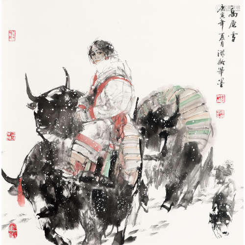 杜滋龄 （b.1941） 高原雪 纸本设色 镜心