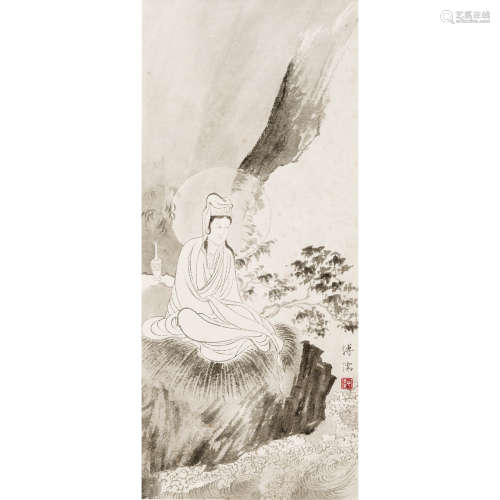 溥儒 （1896-1963） 观音 纸本水墨 镜心