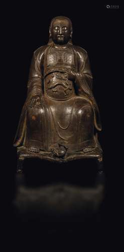 A large bronze figure of Zhenwu, China, Ming Dynasty, 17th  ...