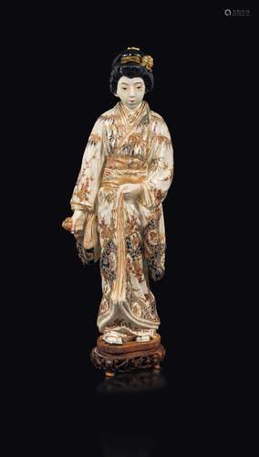 An Arita porcelain figure of bijin, Japan, 19th century