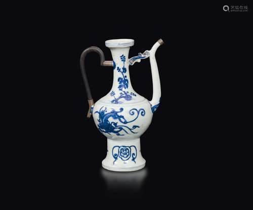 A blue and white coffe pot, China, Ming Dynasty, Wanli Period  ...