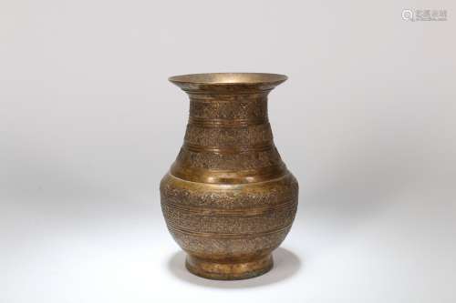 A Chinese Caved Bronze Vase