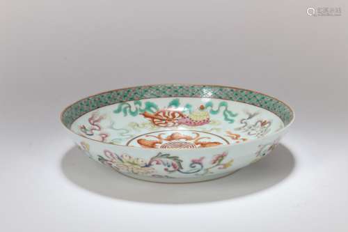 A Chinese Famille-Rose Porcelain Plate