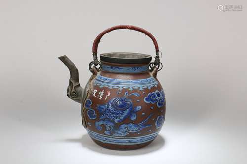 A Chinese Yixing Clay Kettle Tea Pot