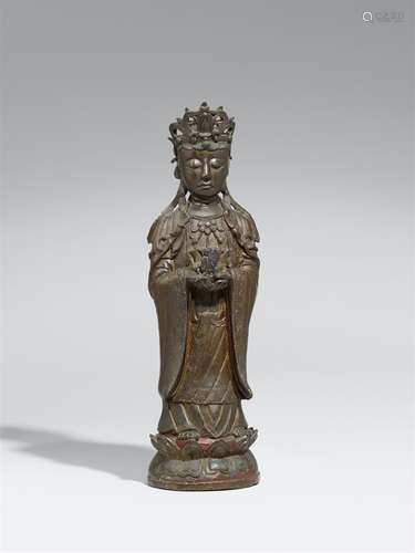 Buddhistische Figur. Bronze. 17. Jh.