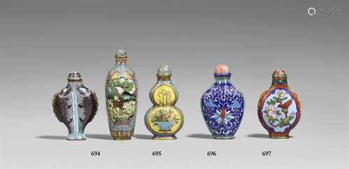 Snuff bottle. Cloisonné. 19. Jh.