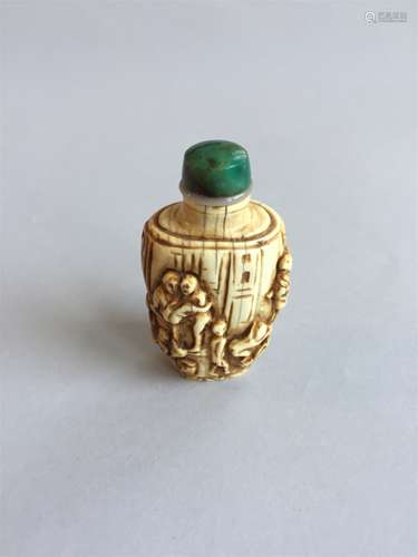 Snuff bottle. Elfenbein