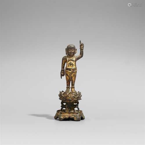 Buddha als Kind. Bronze. Ming-Zeit