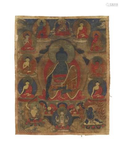 Thangka des Akshobya. Spätes 18. Jh.