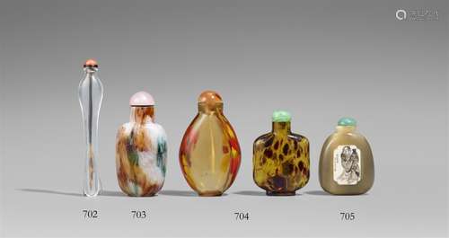 Zwei snuff bottle. Glas. 19./20. Jh.