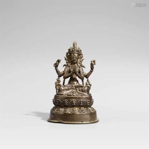 Avalokiteshvara. Bronze. Tibet. 19. Jh.