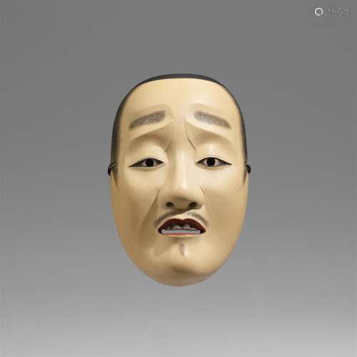 Nô-Maske vom Typ Chûjô. Holz, farbig gefasst. 20. Jh.