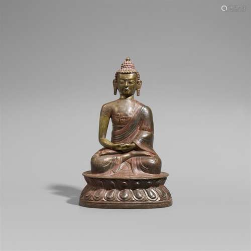 Buddha Shakyamuni. Kupfer, getrieben. Sinotibetisch. 19. Jh.