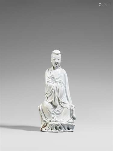 Blanc de Chine-Figur eines Gelehrten. Kangxi-Periode (1662-1722)