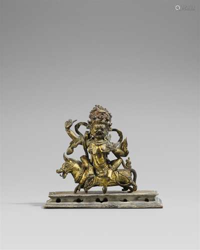 Palden Lhamo. Vergoldete Bronze. Sinotibetisch. 18./19. Jh.