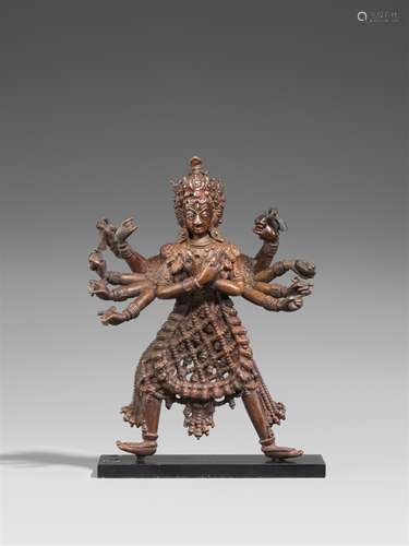 Chakrasamvara. Kupferlegierung. Nepal. 16./17. Jh.