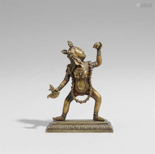 Vajrayogini. Vergoldete Bronze. Sinotibetisch. 19./frühes 20. Jh.