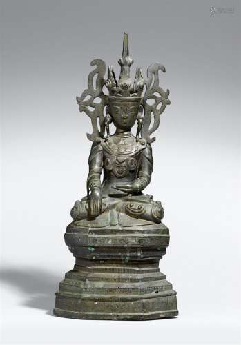 Jamuphati Buddha. Bronze. Birma. 19. Jh.