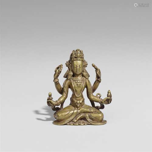 Vishnu. Bronze. Nepal. 17. Jh.