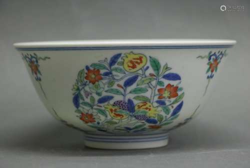 Chinese Famille Verte Porcelain Bowl