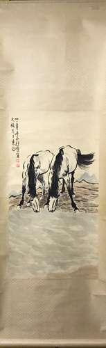 Chinese water color painting, Xu, Beihong