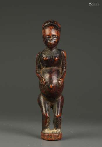 Early African Art Wood Carving of a Woman