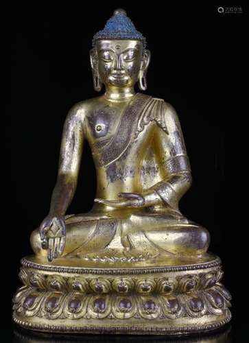 Chinese Gilt Bronze Buddha