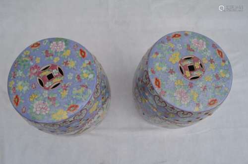 Pair of Chinese Porcelain Garden Stool