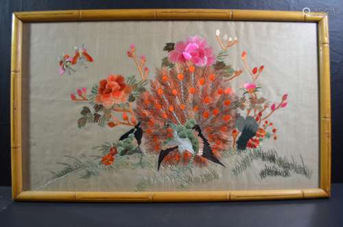 Chinese Silk Embroidery w/ Frame