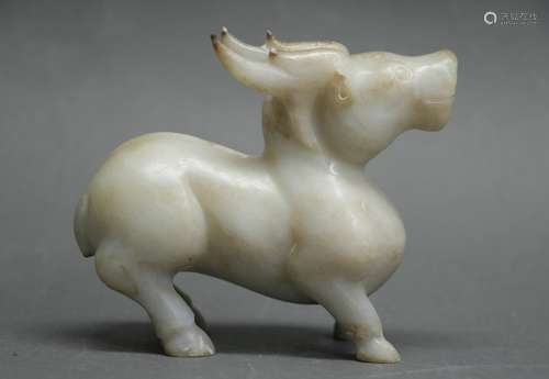 Chinese White Jade Mythical Beast