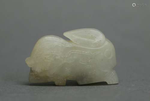 Chinese White Jade Mythical Rabbit