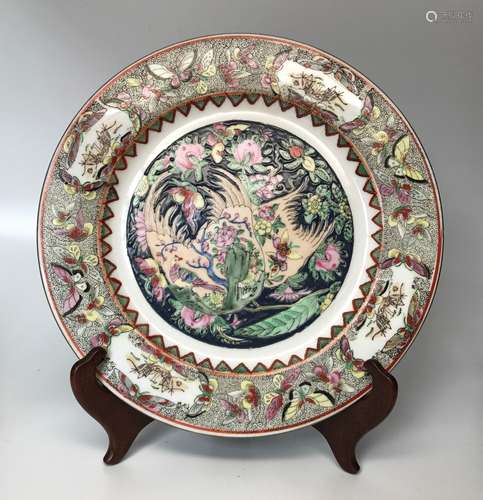 Chinese Rose Medallion Porcelain Plate