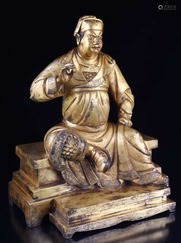 Chinese Gilt Bronze GuangGong