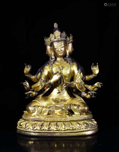 Chinese Gilt Bronze Buddha