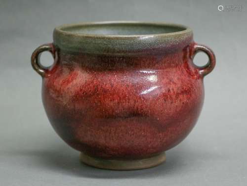 Chinese Song or Jin Style Red Glazed Porcelain Jar