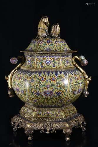 Chinese Cloisonne Incense Burner