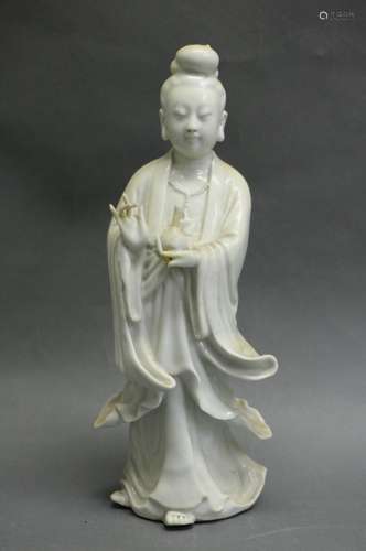 Qing Dy. Chinese Blanc de Chine Porcelain Guanyin