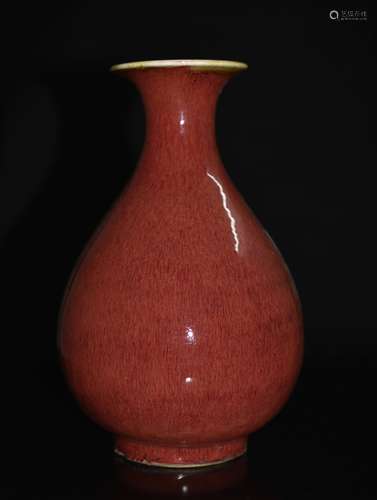 Chinese Red Glazed Porcelain Vase