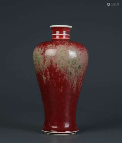 Chinese Red Glazed Porcelain Vase