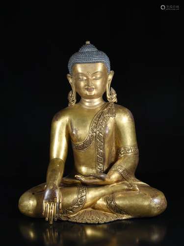 Chinese Gilt Bronze ShiJiaMoNi