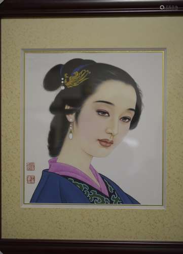 Chinese Ink.Color Painting, Signed