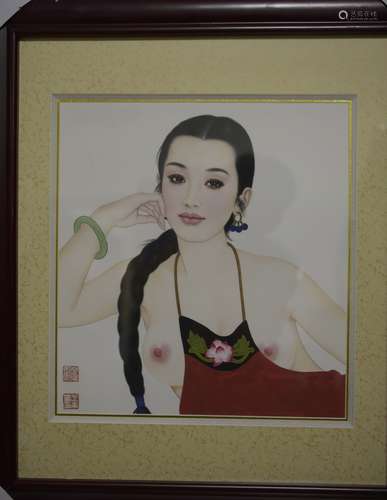 Chinese Ink.Color Painting, Signed