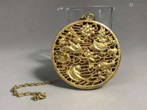 Chinese Ming Style Gold Perfumer, Open work