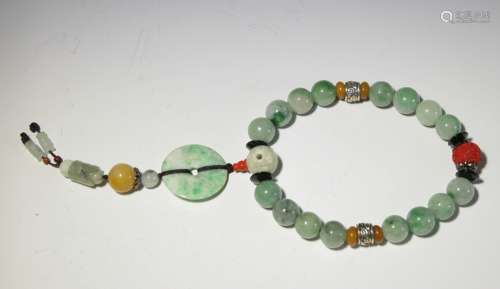 Nature Jadeite Beads Bracelet