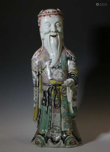 a famill-rose figure of shou lao