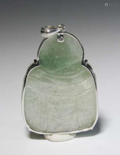 Nature Jadeite Buddha/Lingzhi Pendant