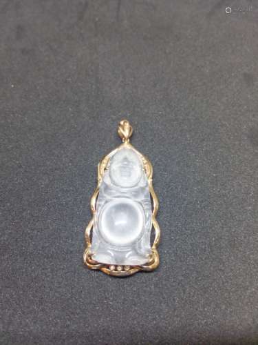 Chinese Jadeite Buddha Pendant